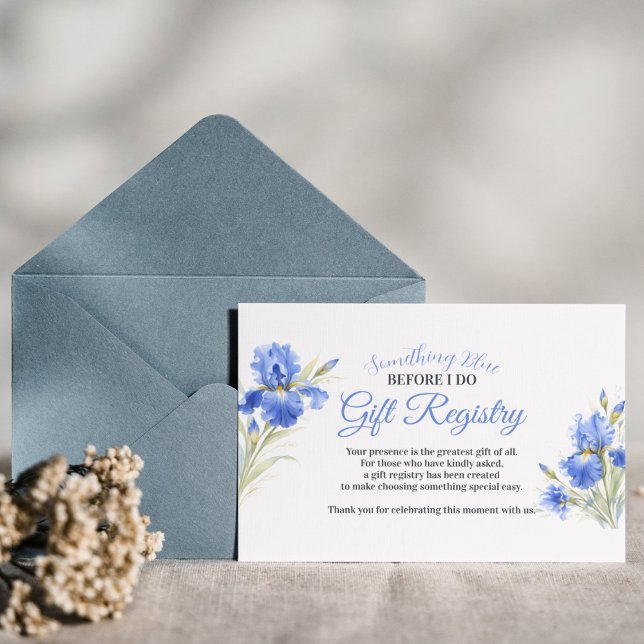 Something Blue Bridal Shower Gift Registry Card (Something Blue Bridal Shower Gift Registry Card
)
