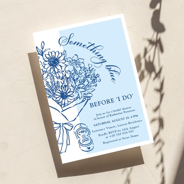 Something Blue Bridal Shower Invitation (Creator Uploaded)