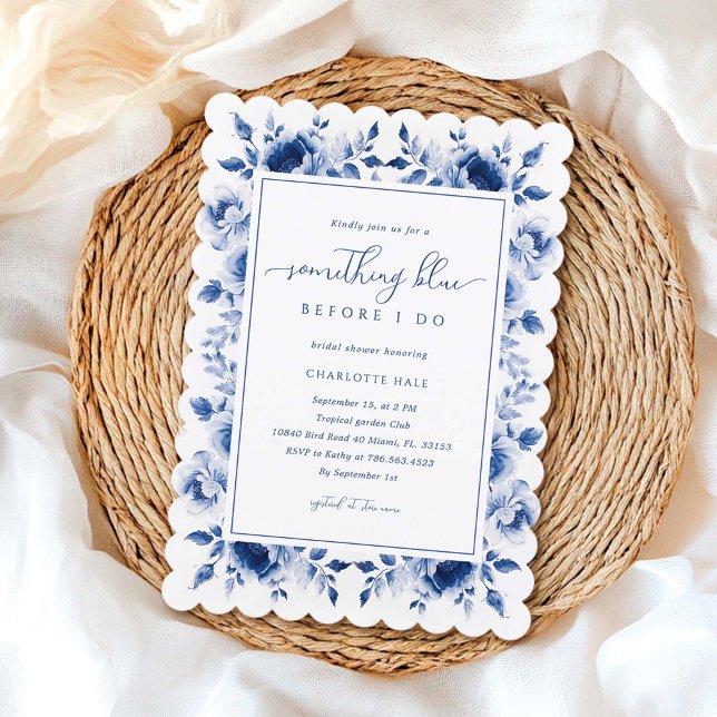 Something Blue Bridal Shower Invitation (Creator Uploaded)