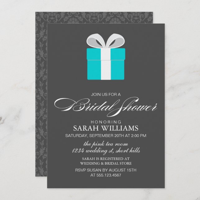 Something Blue Bridal Shower Invitation (Front/Back)