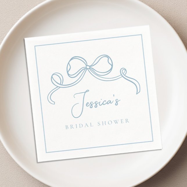 Something Blue Bridal Shower Napkin (Creator Uploaded)