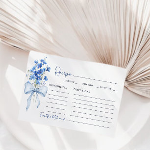 Something Blue Bridal Shower Recipe Card