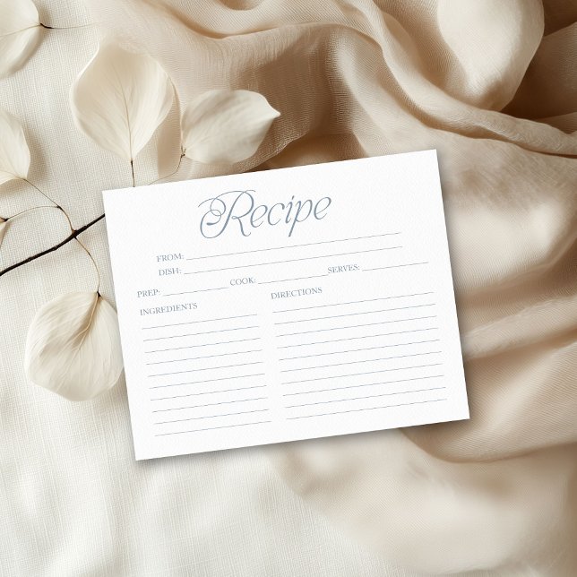 Something Blue Bridal Shower  Recipe Cards (Creator Uploaded)