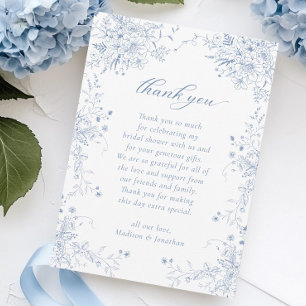 Something Blue Bridal Shower Thank You Card