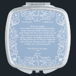 Something Blue Bride Gift from Mum Custom Message Compact Mirror<br><div class="desc">This exquisite compact mirror features a white floral frame design on a baby blue background, making it a perfect accessory for any modern bride. Personalise this elegant keepsake with a heartfelt message from mum or a loved one, creating a sentimental gift for a daughter on her special day. The mirror...</div>
