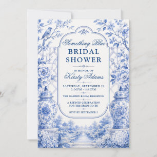 Something Blue Chinoiserie Bridal Shower Invitation