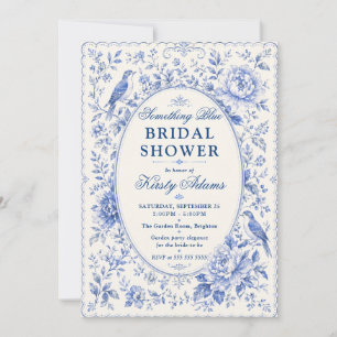 Something Blue Chinoiserie Bridal Shower Invitation