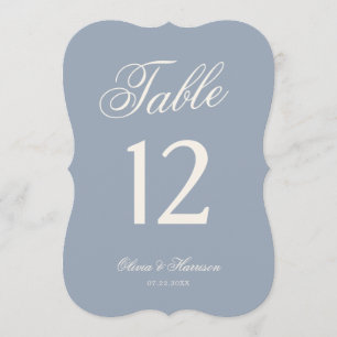 Something Blue Dusty Blue Die Cut Table Number