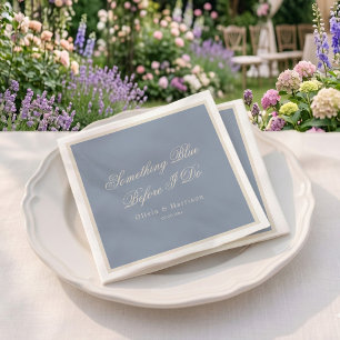 Something Blue Dusty Blue Elegant Napkins