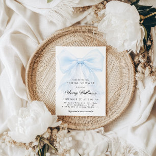 Something Blue Elegant Lace Ribbon Design Invitation