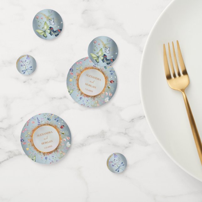 Something Blue Elegant Wildflower Wedding Table  Confetti (Group)