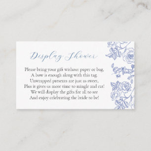Something Blue Floral Bridal Display Shower Enclosure Card
