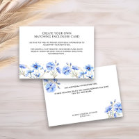 Something Blue Floral Bridal Shower Blank