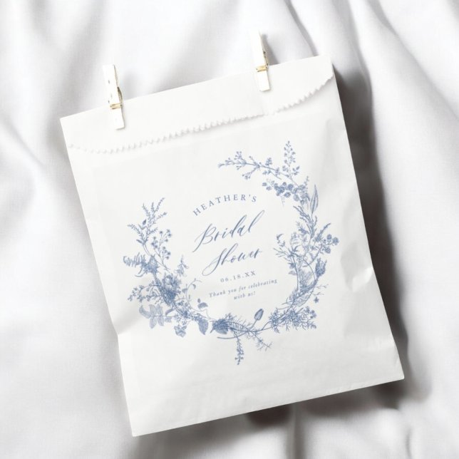 Something Blue Floral Bridal Shower Favour Bags (Creator Uploaded)