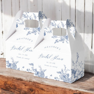 Something Blue Floral Bridal Shower Favour Box