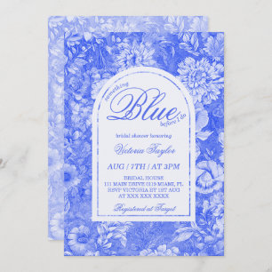 Something Blue Floral Bridal Shower Invitation