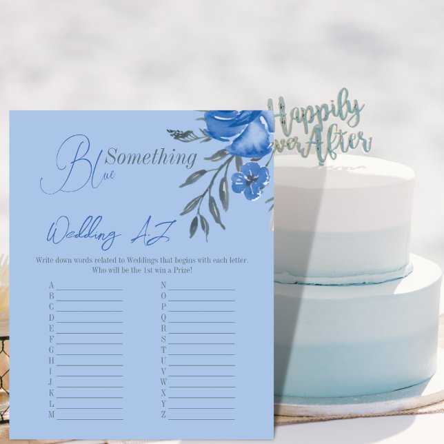 Something Blue Floral Bridal Shower Wedding Game (Creator Uploaded)