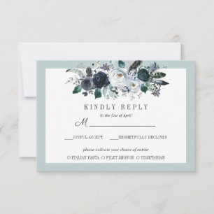 Something Blue    Floral Wedding  RSVP MEAL option