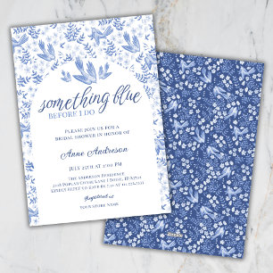 Something Blue Hampton Birds Floral Bridal Shower Invitation