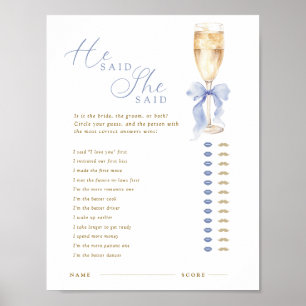Something Blue He Said She Said Digital Poster