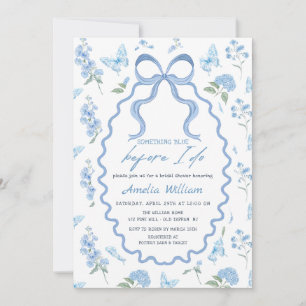 Something Blue Hydrangea Bridal Shower Invitation