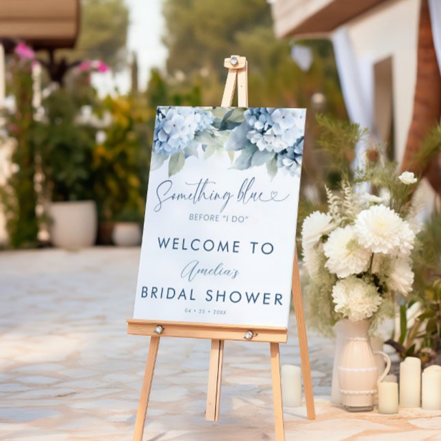 Something Blue Hydrangea Bridal Shower Sign (Creator Uploaded)
