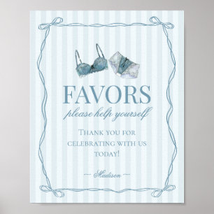 Something Blue Lingerie Bachelorette Party Favours Poster