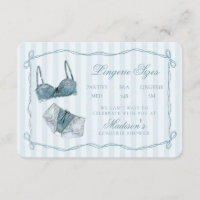 Something Blue Lingerie Sizes Shower Invitation