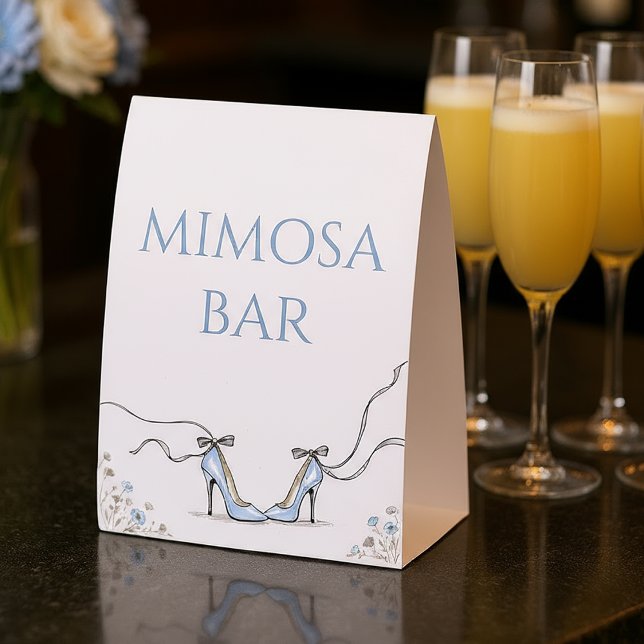 Something Blue Powder Blue Heels Bridal Shower (Something Blue Powder Blue Heels Bridal Shower Table Tent
)