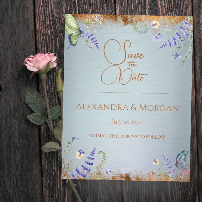 Something Blue Save The Date Postcard (Creator Uploaded)