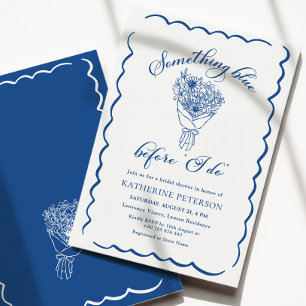 Something Blue Scalloped Bridal Shower Invitation