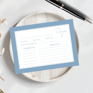 Something Blue Share the Recipe Bridal Shower Enclosure Card