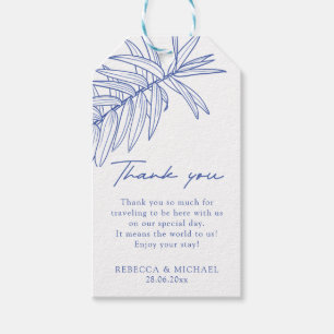 Something Blue Simple Botanical Gift Tags