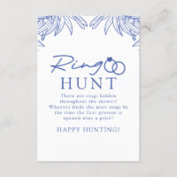Something Blue Simple Botanical Ring Hunt Bridal