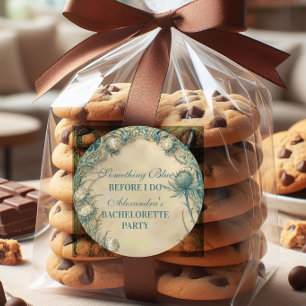 Something Blue Thistle Bachelorette Party Classic Round Sticker