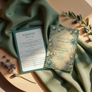 Something Blue Thistle Bachelorette Party Invitation