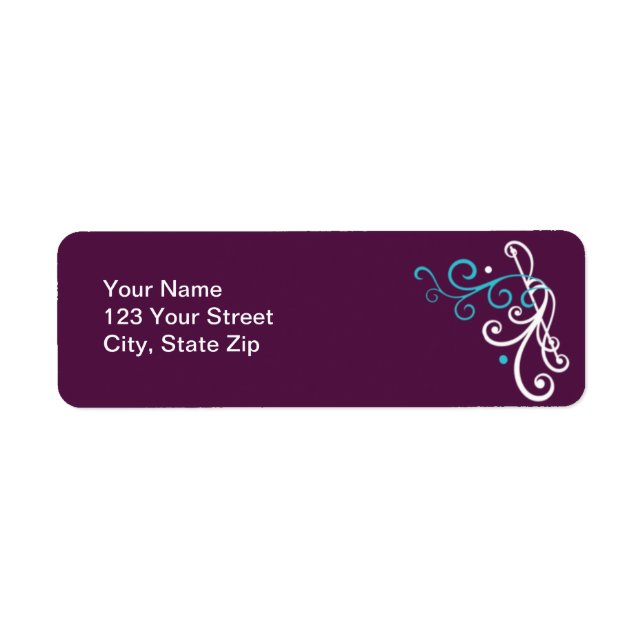 Something Blue Wedding Return Address Labels (Front)
