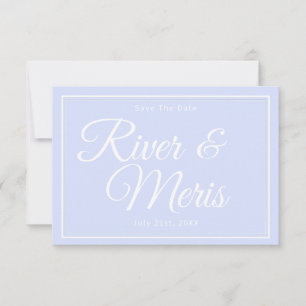 Something Blue Wedding Save The Date Card
