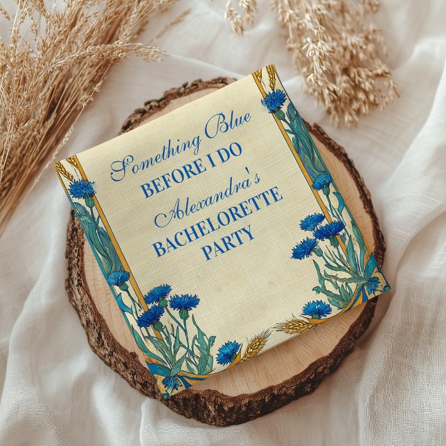 Something Blue Wildflower Bachelorette Party Napkin (Creator Uploaded)