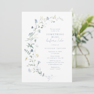 Something Blue Wildflower Boho Bridal Shower Invitation