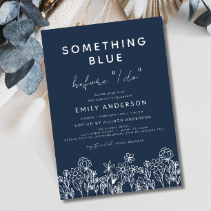 Something Blue Wildflower Bridal Shower Invitation