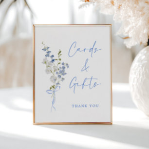 Something Blue Wildflower Ribbon Cards & Gifts Poster
