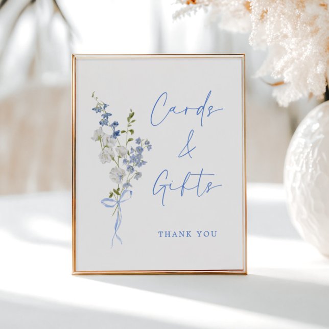 Something Blue Wildflower Ribbon Cards & Gifts Poster (Creator Uploaded)
