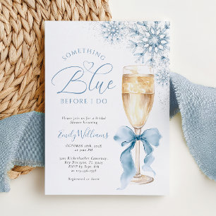 Something Blue Winter Bridal Shower Invitation