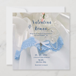 Something Borrowed Something Blue Wedding Invite