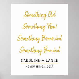 Something Borrowed, Something Brewed Bridal Shower Poster