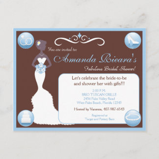 Something Chocolate, Something Blue Invitation