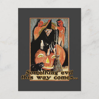 Something Evil This Way Comes Halloween Tees Postcard