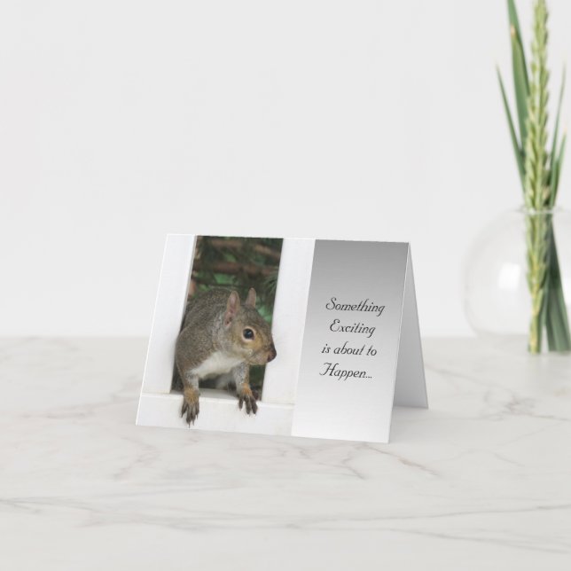 Something Exciting - Blank Greeting Card (Front)
