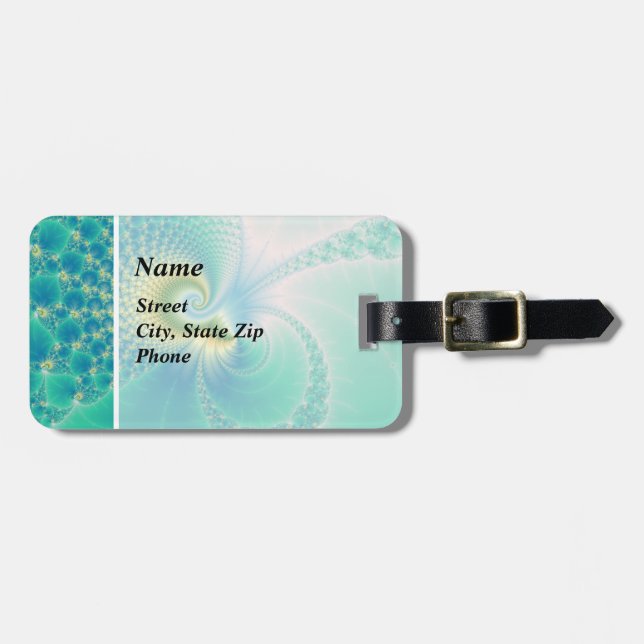 Something Fishy - Fractal Art Luggage Tag (Front Horizontal)
